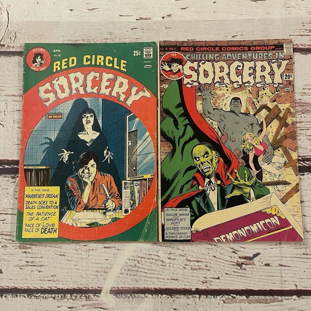 Red‎ Circle Comics Sorcery #6 1974 Chilling Adventures in Sorcery 1972 Lot of 2
